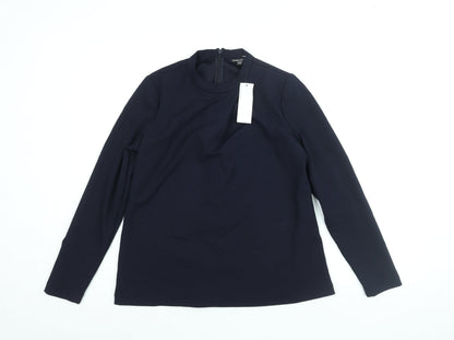 Womens UK Size 10 Warehouse Blue Basic Blouse