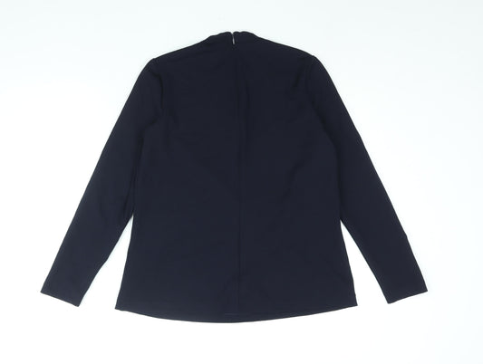 Womens UK Size 10 Warehouse Blue Basic Blouse