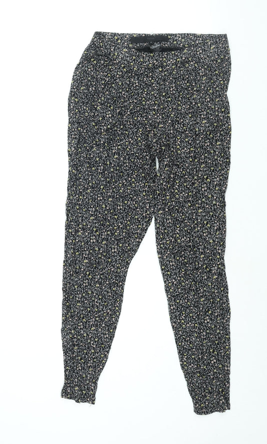 Womens UK Size 8 NEXT Regular Fit Harem Black Trousers