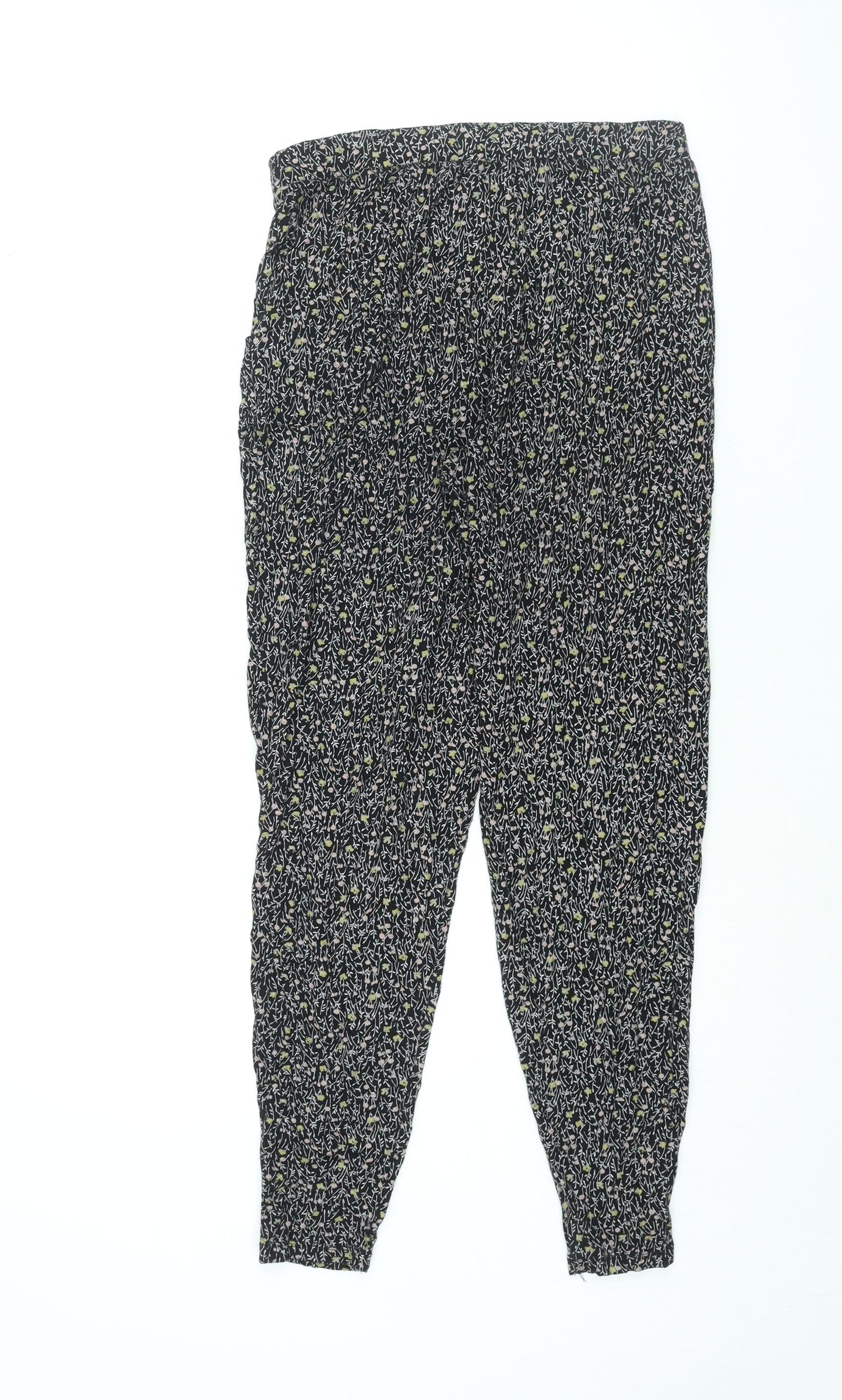 Womens UK Size 8 NEXT Regular Fit Harem Black Trousers