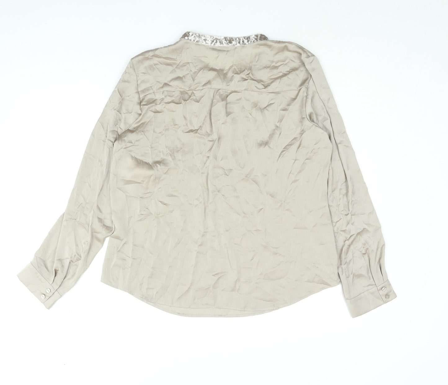 Womens UK Size 16 Gerry Weber Beige Basic Blouse
