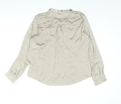 Womens UK Size 16 Gerry Weber Beige Basic Blouse