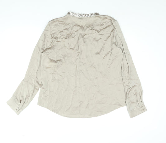 Womens UK Size 16 Gerry Weber Beige Basic Blouse