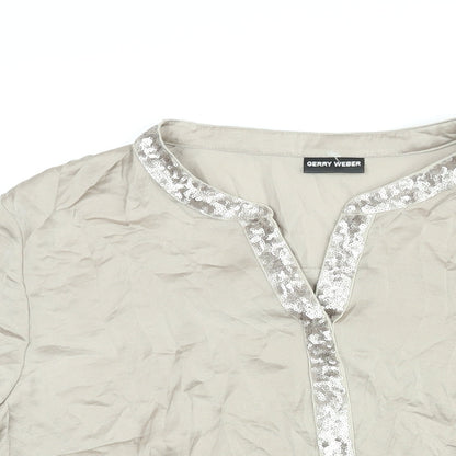 Womens UK Size 16 Gerry Weber Beige Basic Blouse