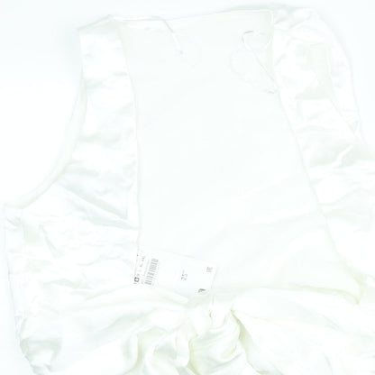 Womens UK Size S Zara White Basic Blouse