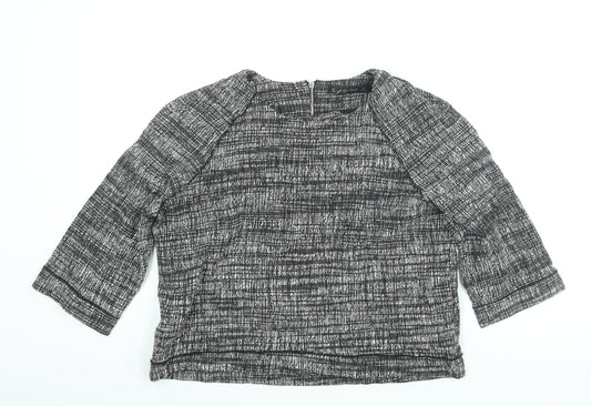 Womens UK Size L Zara Black Basic Blouse