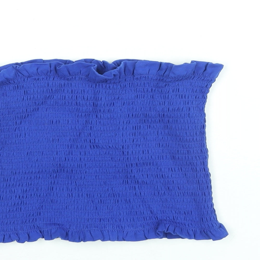 Womens UK Size M H&M Blue Basic Blouse