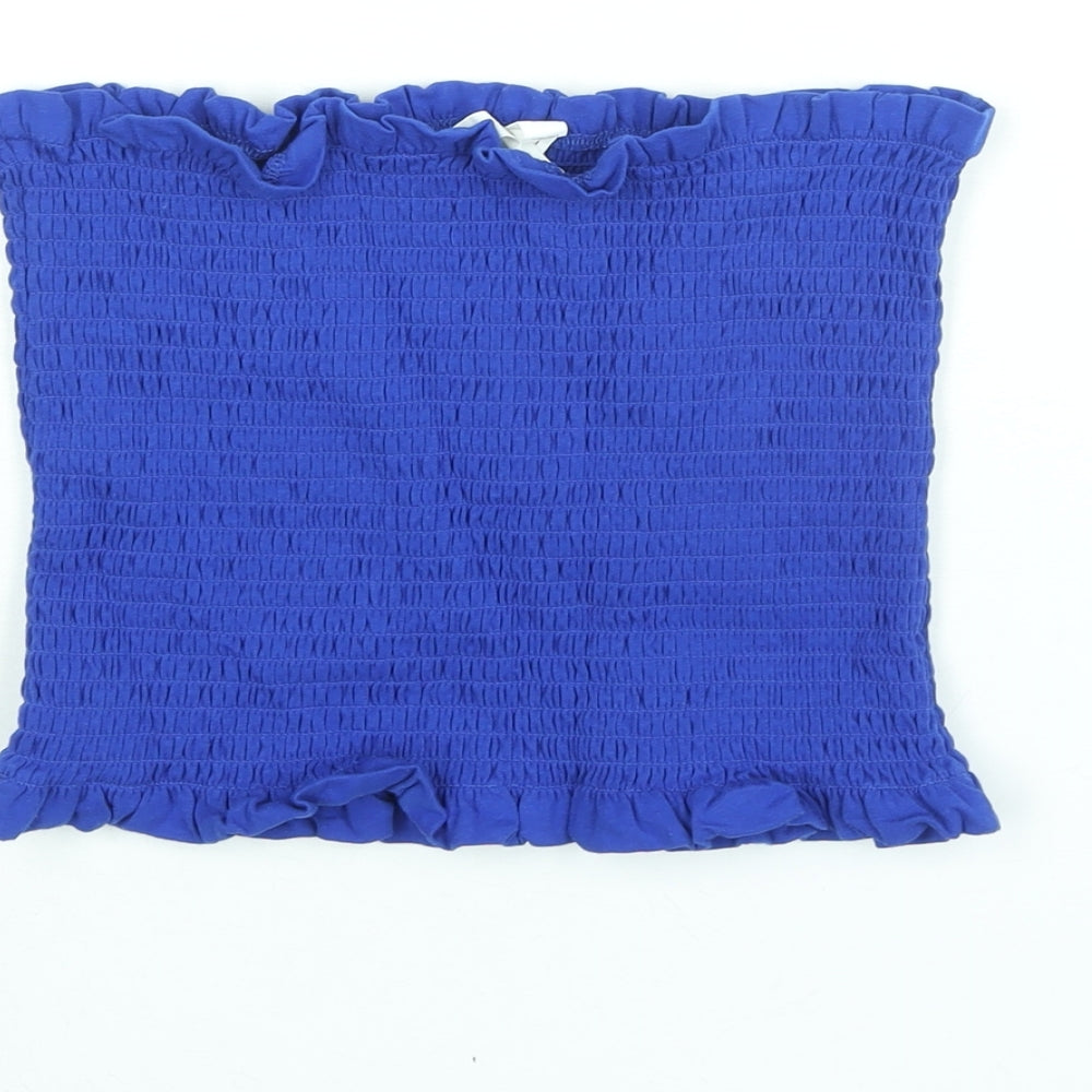 Womens UK Size M H&M Blue Basic Blouse