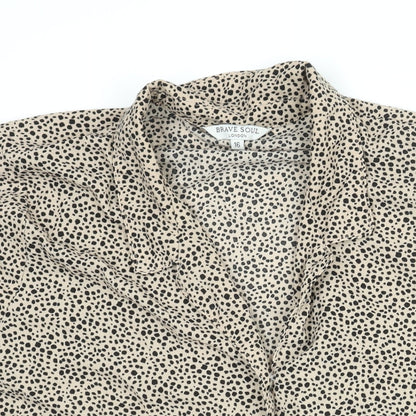 Womens UK Size 16 Brave Soul Beige Basic Blouse