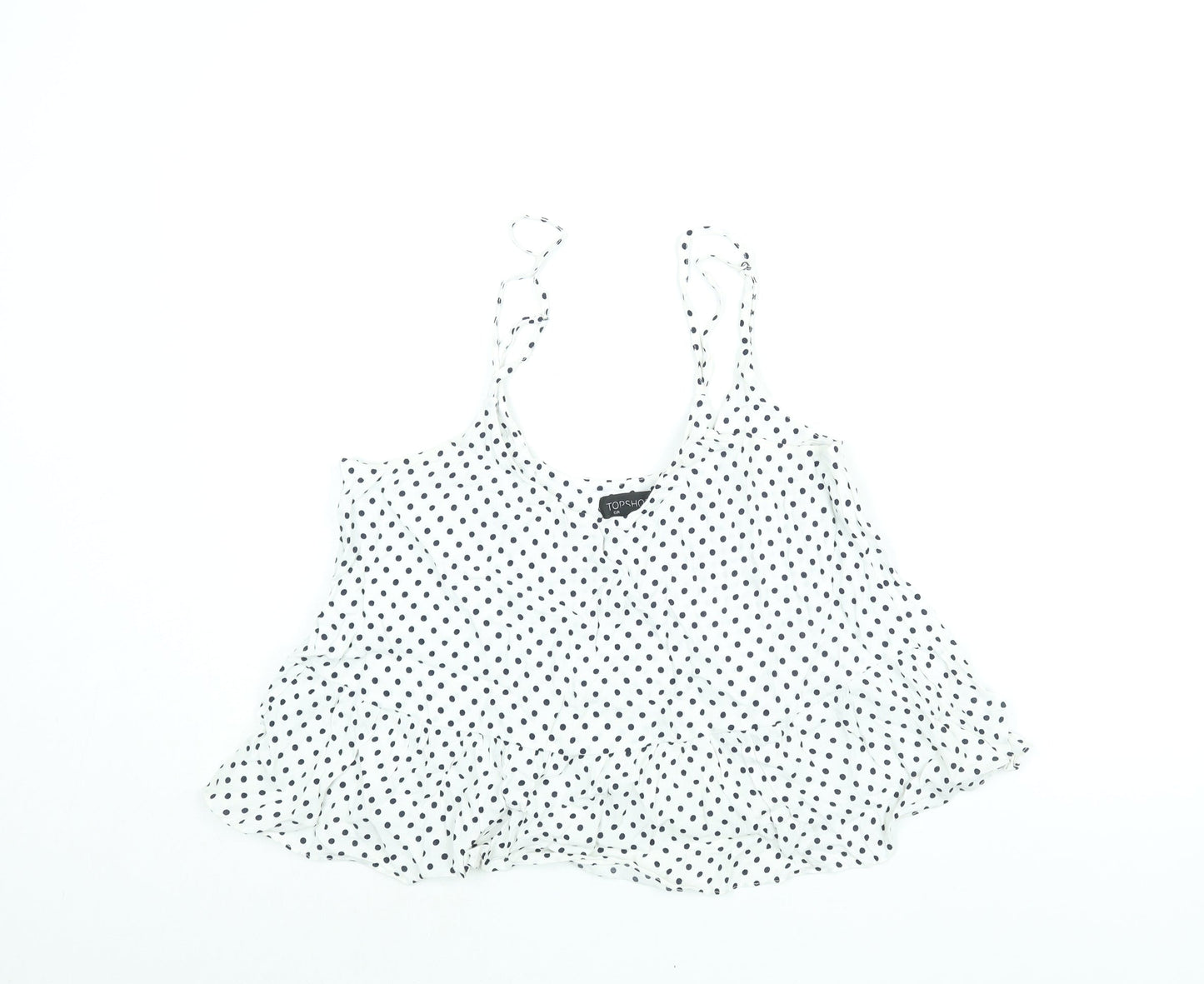 Womens UK Size 12 Topshop White Camisole Blouse