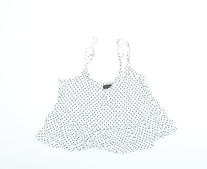 Womens UK Size 12 Topshop White Camisole Blouse