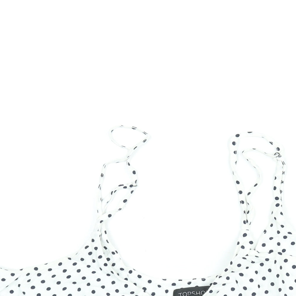 Womens UK Size 12 Topshop White Camisole Blouse