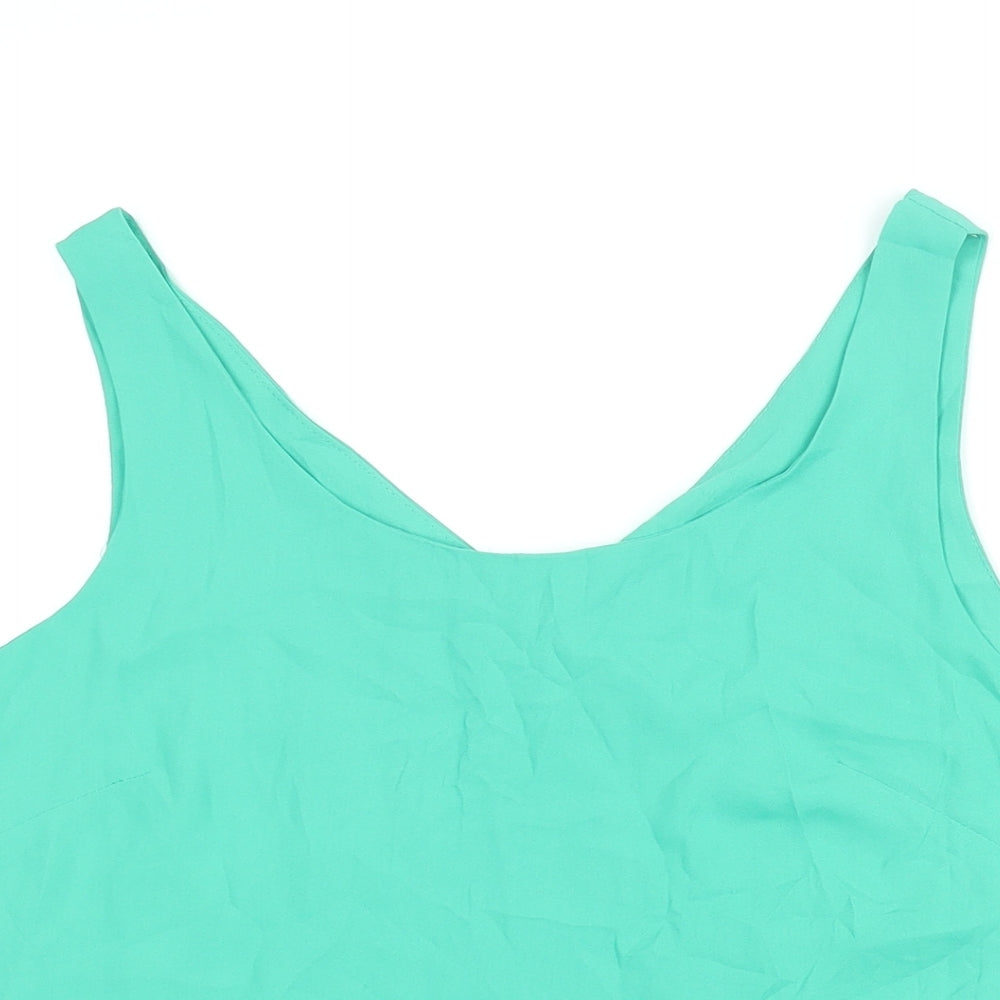 Womens UK Size 10 Wallis Green Camisole Blouse