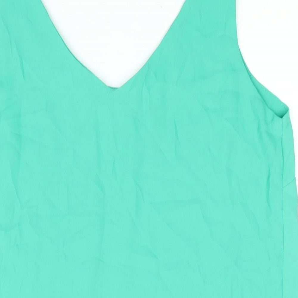 Womens UK Size 10 Wallis Green Camisole Blouse