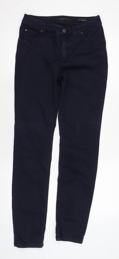 Womens UK Size 28 in Oui Regular Fit Straight Blue Jeans