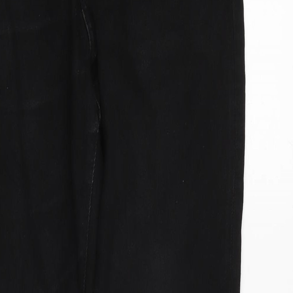 H&M Mens Black Cotton Blend Straight Jeans Size 31 in L31 in Regular Zip