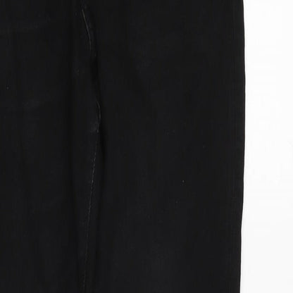 H&M Mens Black Cotton Blend Straight Jeans Size 31 in L31 in Regular Zip