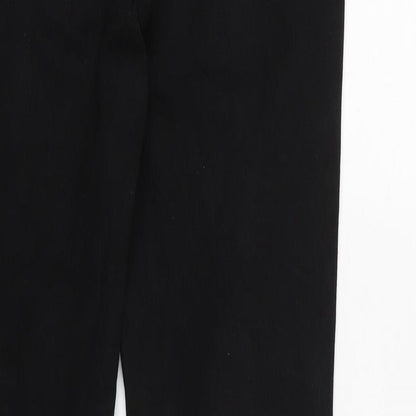 H&M Mens Black Cotton Blend Straight Jeans Size 31 in L31 in Regular Zip