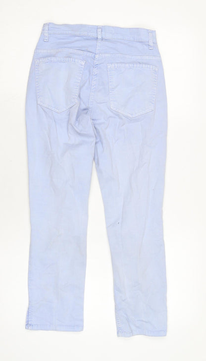 Amazing Women Womens Blue Cotton Blend Straight Jeans Size 8 L24 in Regular Zip