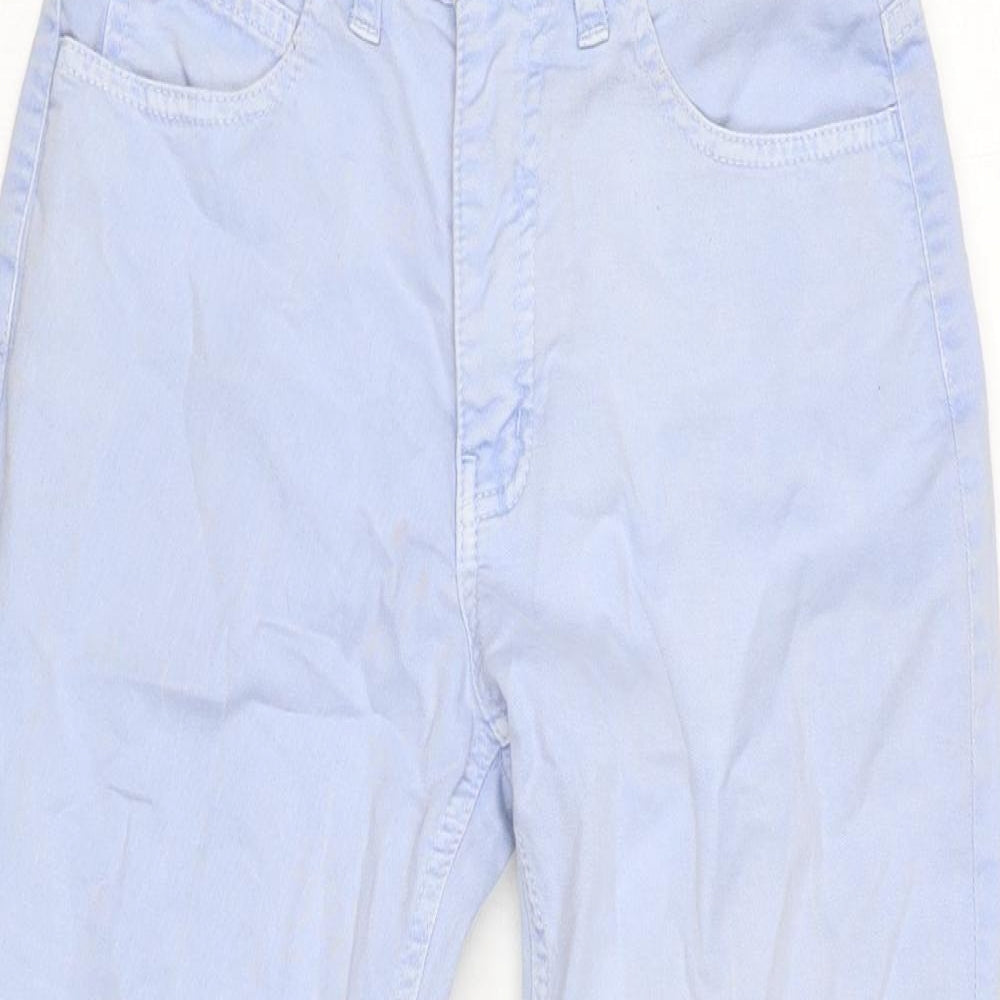 Amazing Women Womens Blue Cotton Blend Straight Jeans Size 8 L24 in Regular Zip