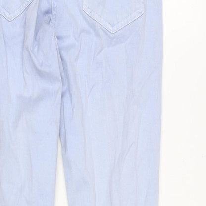 Amazing Women Womens Blue Cotton Blend Straight Jeans Size 8 L24 in Regular Zip