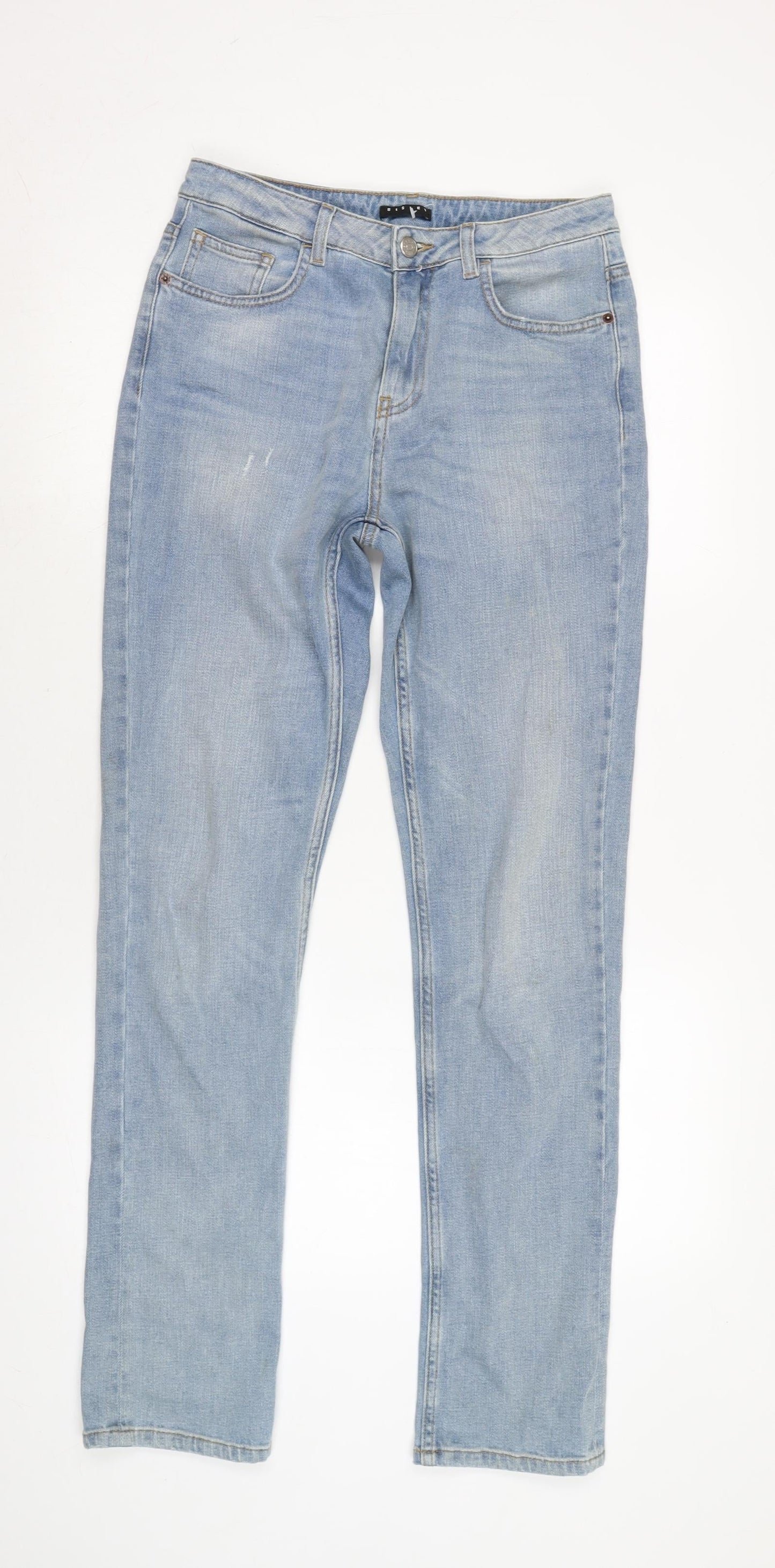 Womens UK Size 28 in Sisley Regular Fit Straight Blue Jeans