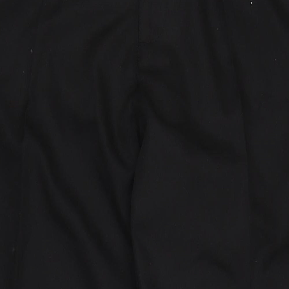 Slazenger Mens Black Cotton Trousers Size 38 in L33 in Regular Zip