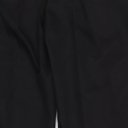 Slazenger Mens Black Cotton Trousers Size 38 in L33 in Regular Zip
