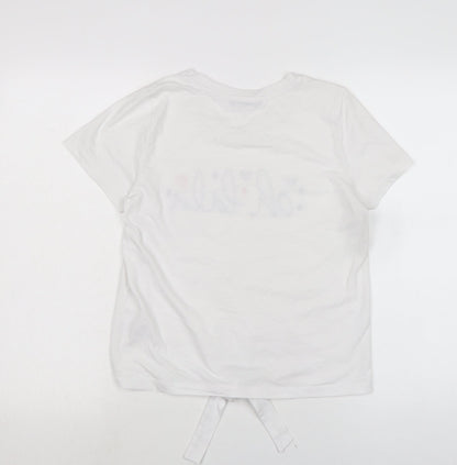 Womens UK Size M By very White Basic T-Shirt