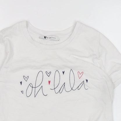 Womens UK Size M By very White Basic T-Shirt