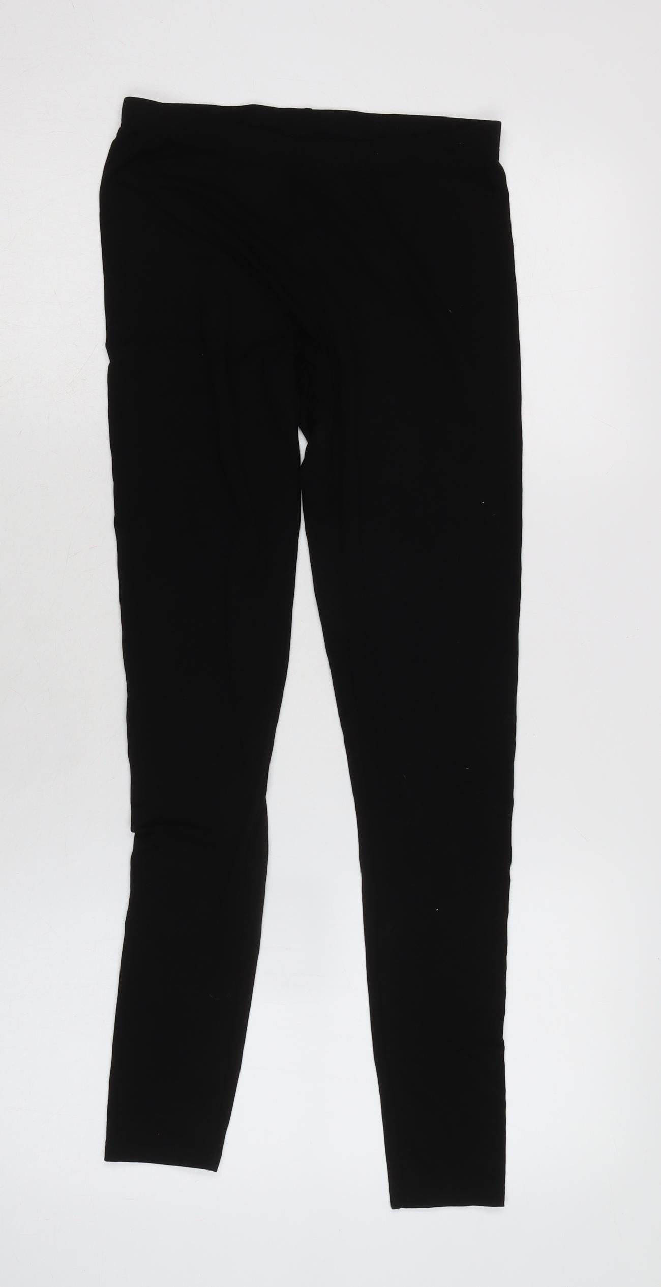 Heartscent Womens Black Cotton Chino Leggings Size 6 L26 in