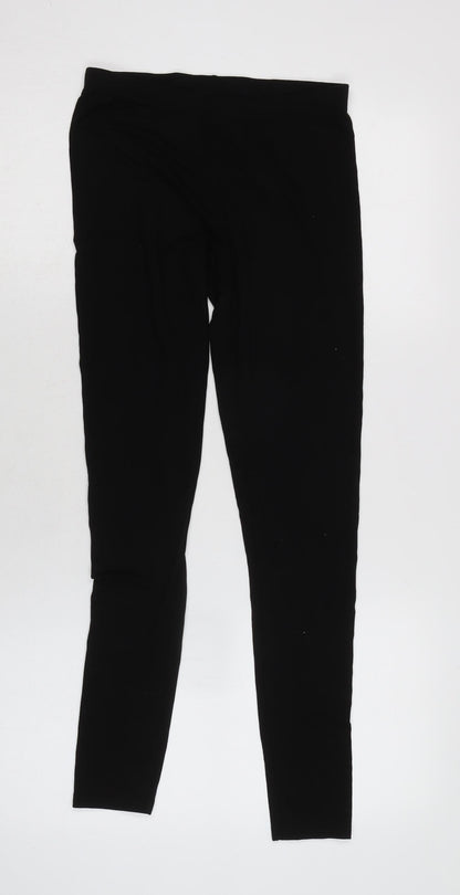 Heartscent Womens Black Cotton Chino Leggings Size 6 L26 in