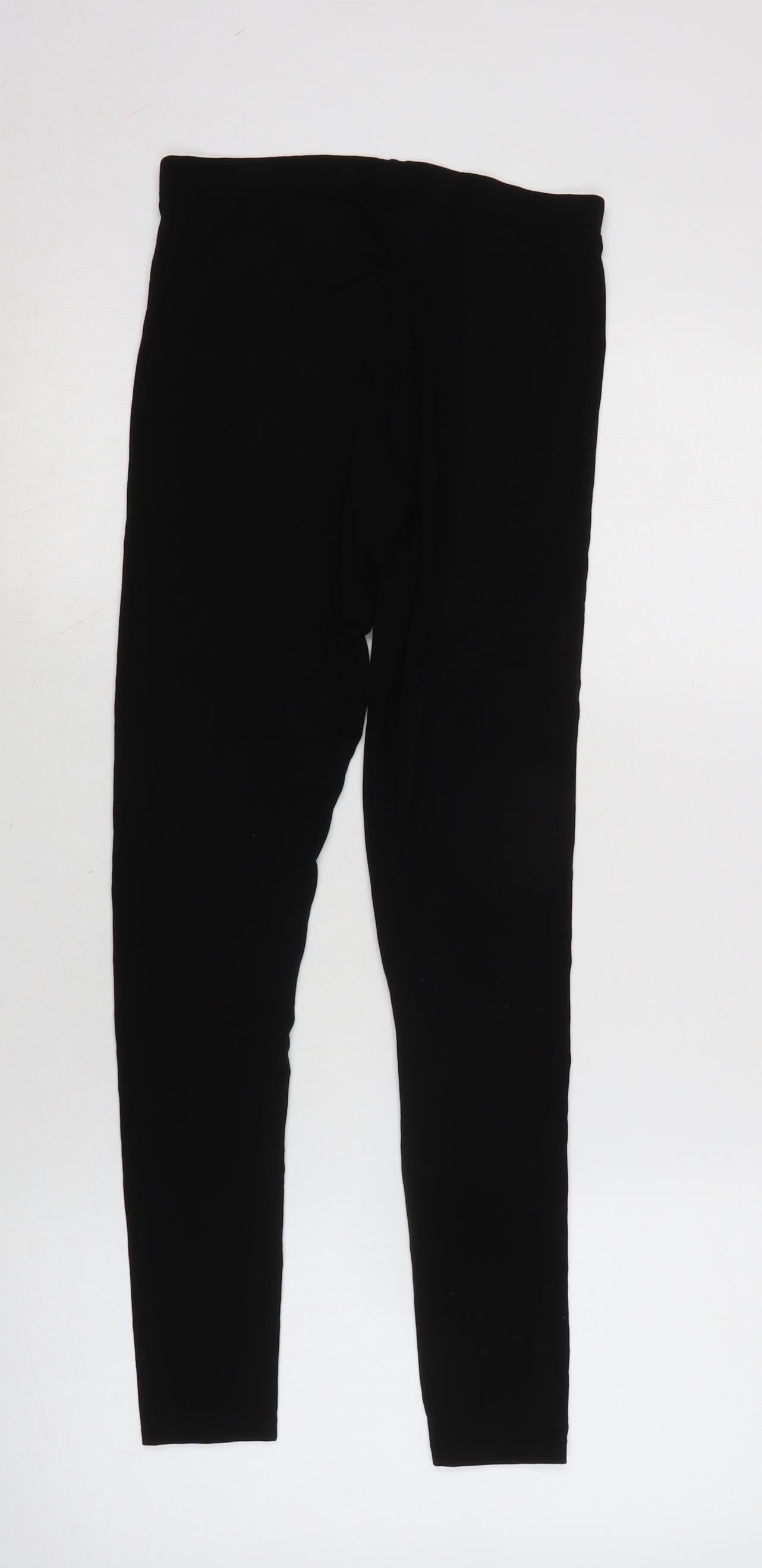 Heartscent Womens Black Cotton Chino Leggings Size 6 L26 in
