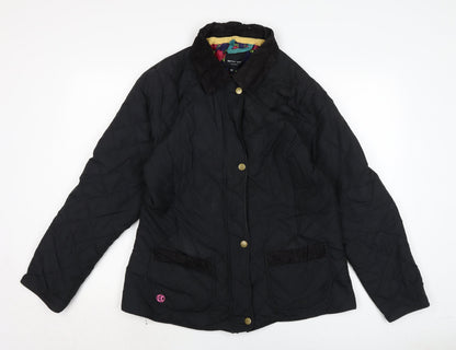 Womens UK Size 16 Betty kay Black Quilted Coat
