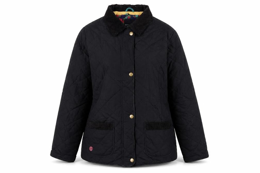 Womens UK Size 16 Betty kay Black Quilted Coat