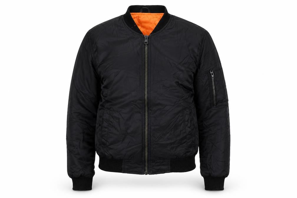 Womens UK Size 6 Topshop Black Bomber Jacket