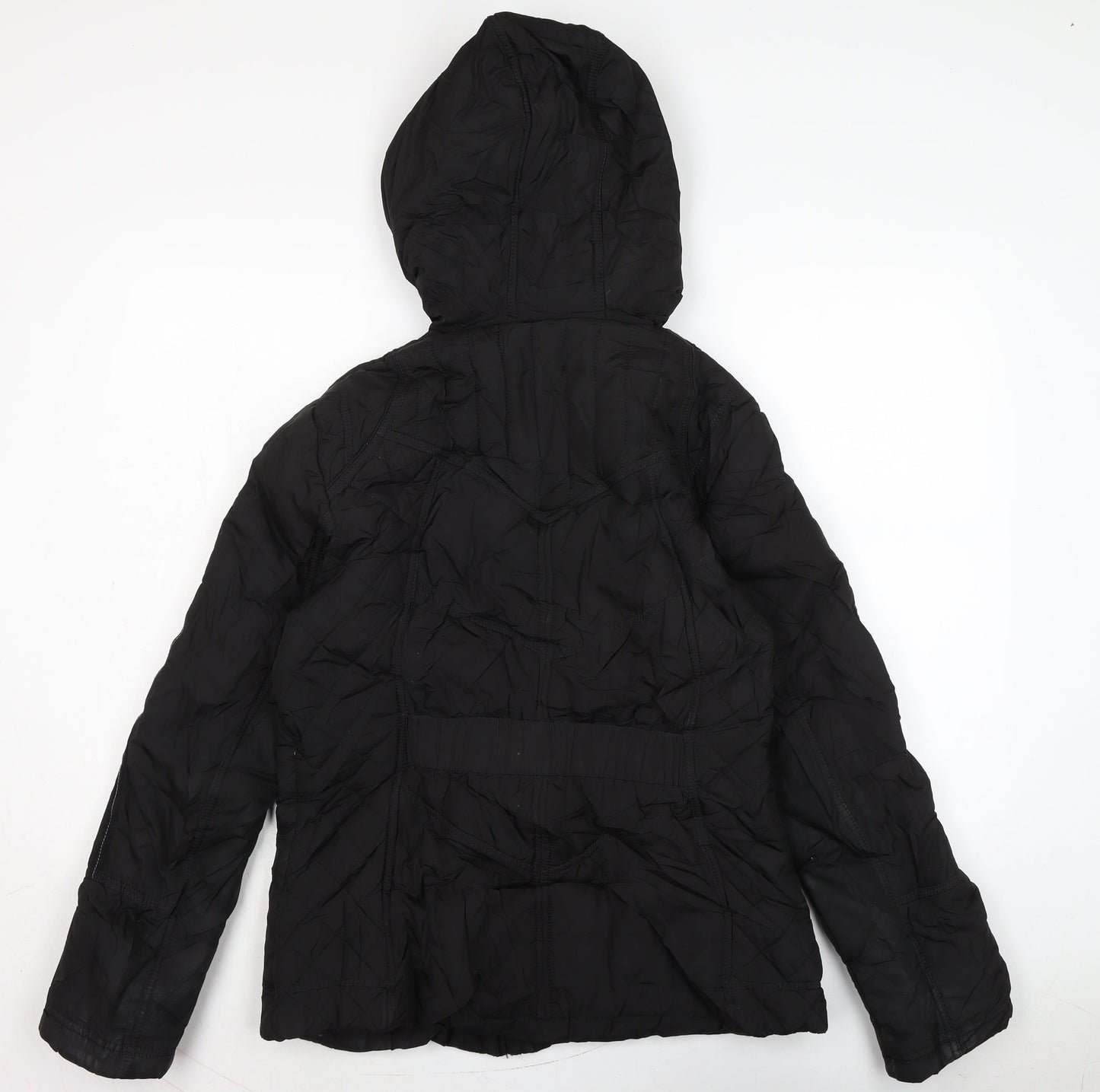 Jenson Womens Black Puffer Jacket Coat Size 12 Zip