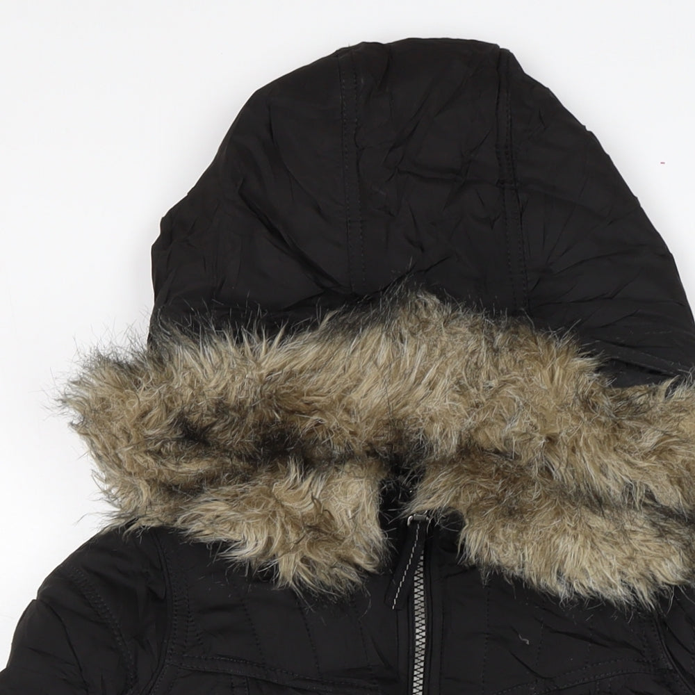 Jenson Womens Black Puffer Jacket Coat Size 12 Zip