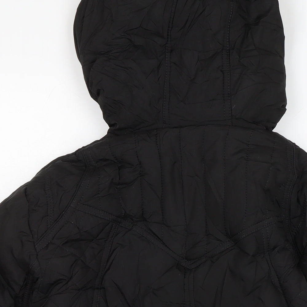 Jenson Womens Black Puffer Jacket Coat Size 12 Zip