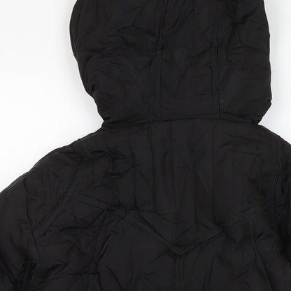 Jenson Womens Black Puffer Jacket Coat Size 12 Zip