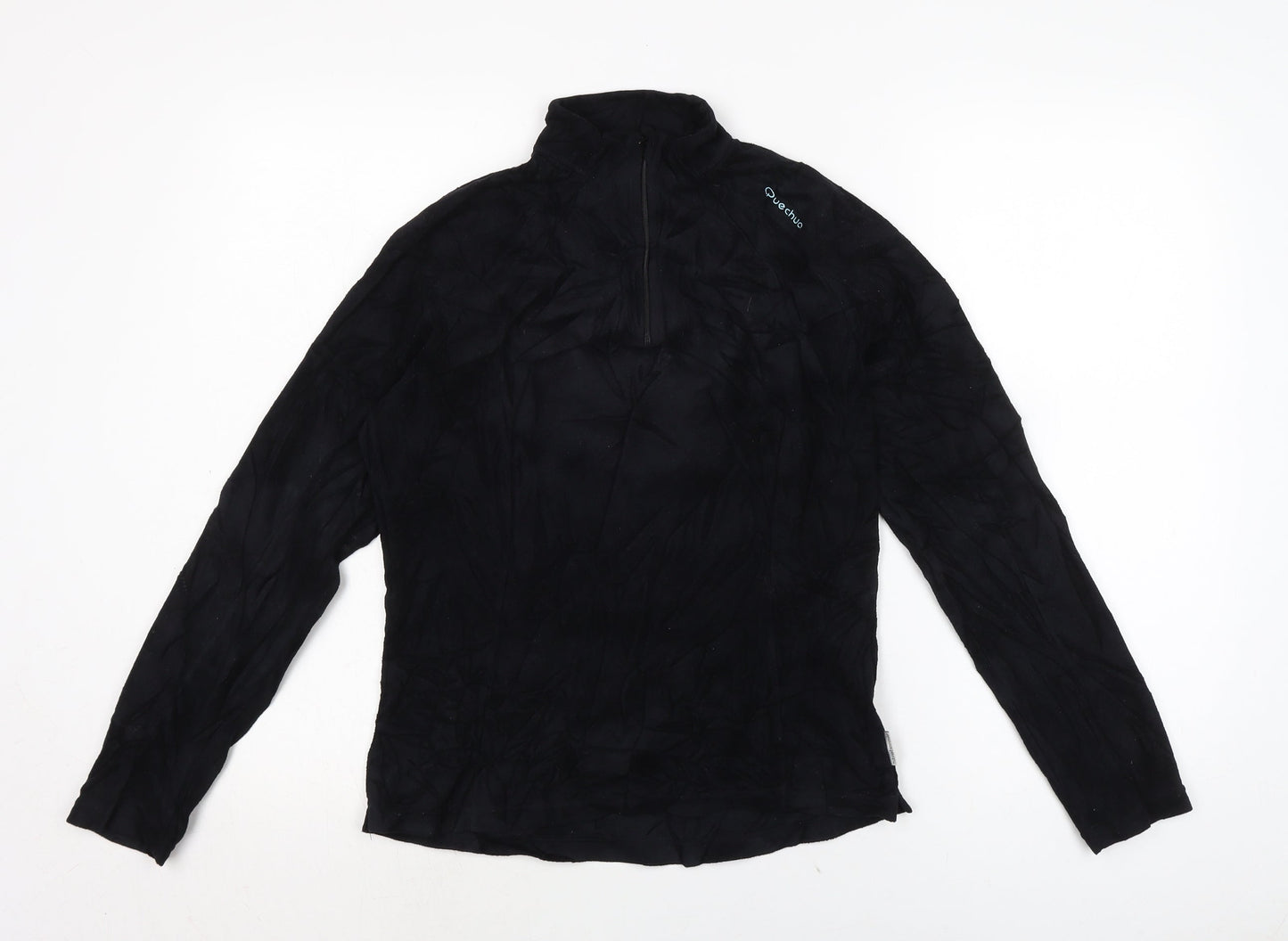 Womens UK Size M DECATHLON Black Full Zip Jumper