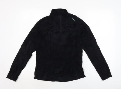 Womens UK Size M DECATHLON Black Full Zip Jumper