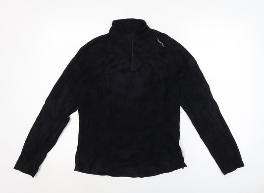 Womens UK Size M DECATHLON Black Full Zip Jumper