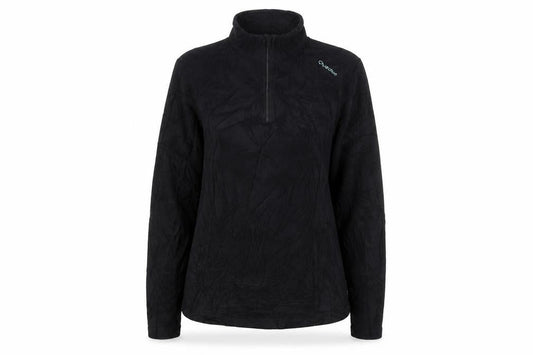 Womens UK Size M DECATHLON Black Full Zip Jumper