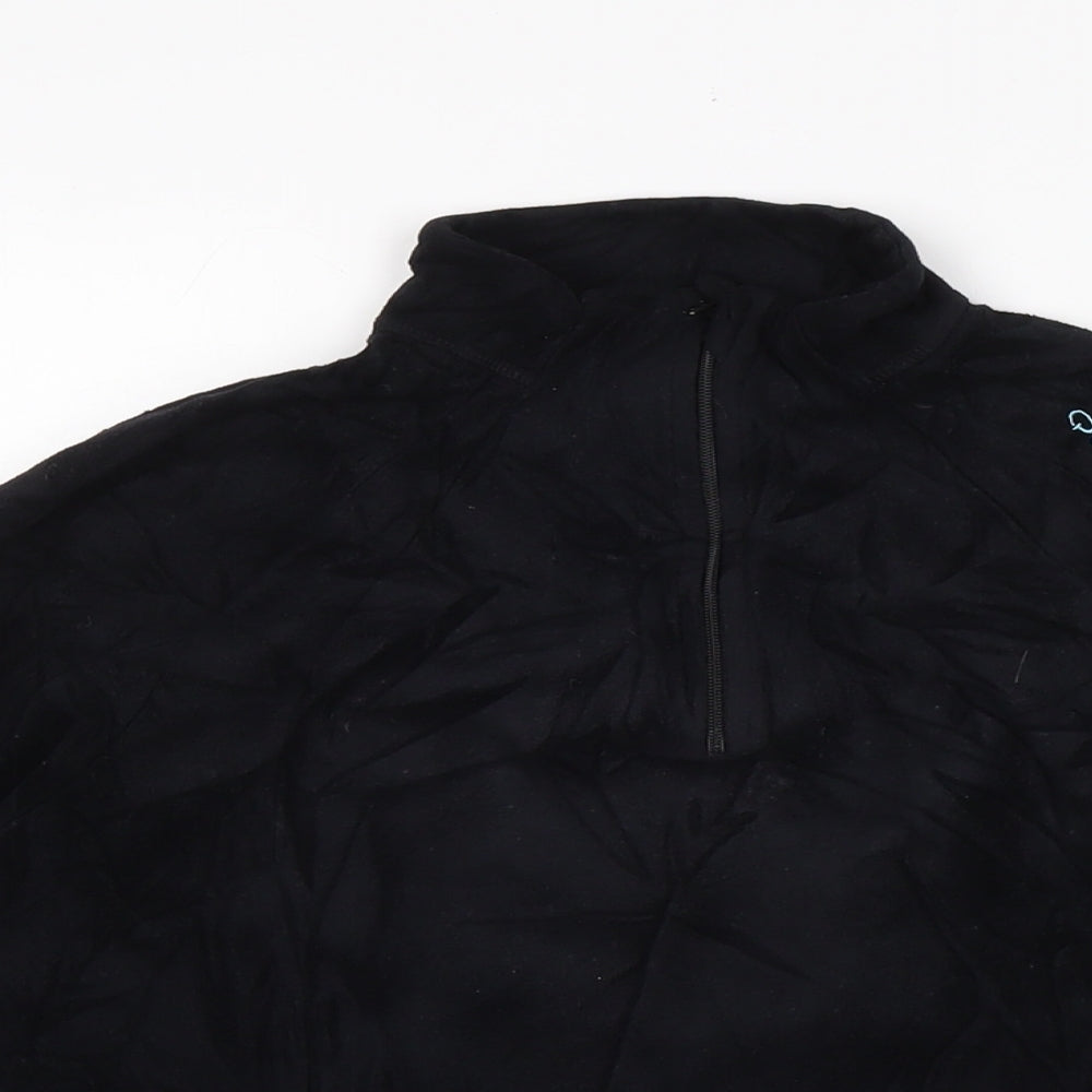 Womens UK Size M DECATHLON Black Full Zip Jumper