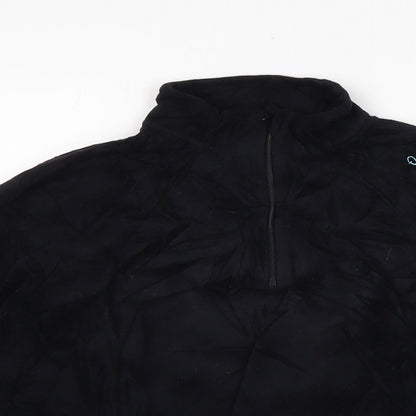 Womens UK Size M DECATHLON Black Full Zip Jumper