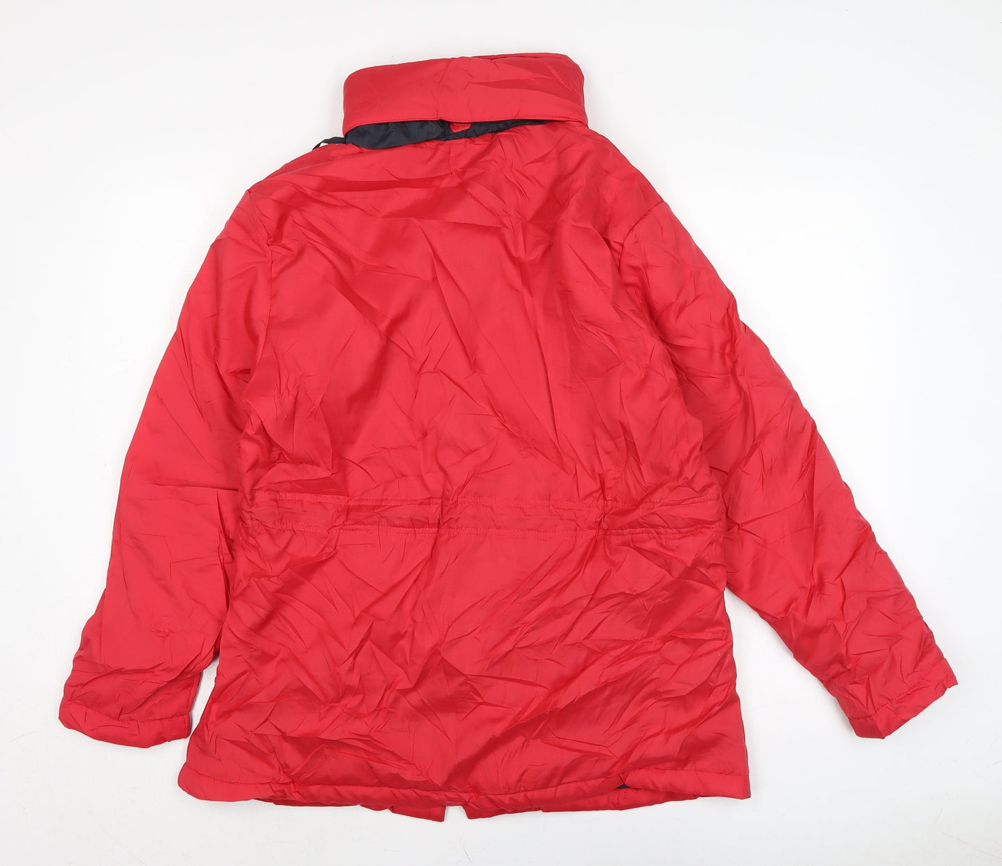 Womens UK Size M Anne De Lancay Red Anorak Coat