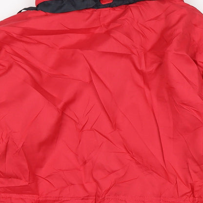 Womens UK Size M Anne De Lancay Red Anorak Coat