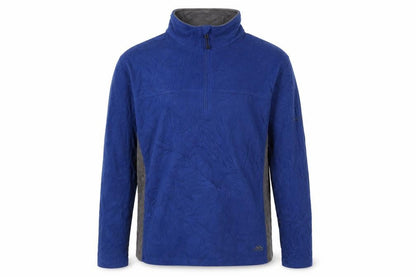 Trespass Mens Blue Mock Neck Polyester Pullover Jumper Size L Long Sleeve