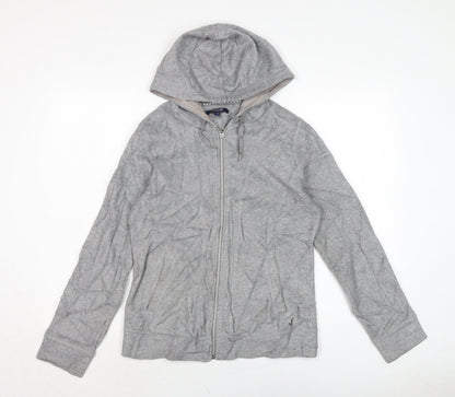 Womens UK Size 10 Maine Grey Full Zip Jumper
